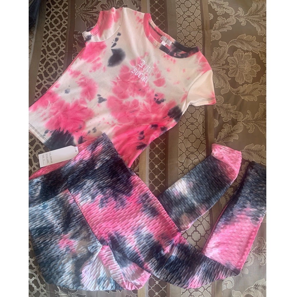 Aq Sport TikTok Leggings “ Antisocial” Top